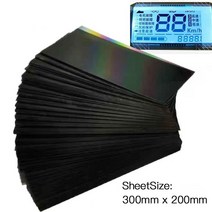 3D VR AR 스마트안경 블루투스 선형 편광 필름 시트 LCD 필터 30x20cm 0 도 접착 10 개 팩, [01] Black
