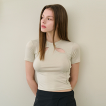 샐러드볼즈 SB OVERLAP T-SHIRT KHAKI