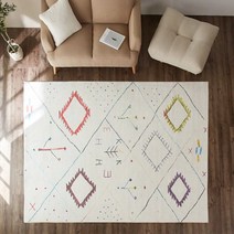 [바이빔] 촘촘해서 폭신한 모로칸 라바트 러그 카페트 150x200