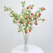[바보사랑] 실크플라워 꽃사과 조화 나무가지 93cm 애기사과 인조과일 인테리어조화, 상세 설명 참조