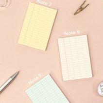 노트 메모지 9종 플랜마커 점착 포스트잇 북마크 다꾸 접착 표시 메모잇 체크리스트, Note7
