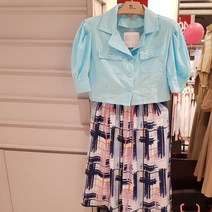 엔코코 앤코코 퍼프소매자켓 린넨숏자켓 크롭자켓