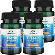 스완슨 울트라 피세틴 100mg 베지 캡슐, 30개입, 4개