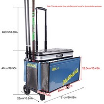 낚시 태클박스 가방 휴대용 대용량 잉어 럭셔리 트롤리 내구성 후크, 5.S Blue