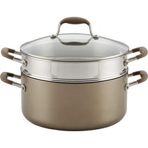 Anolon 기선 인서트와 뚜껑이 달린 고급 앰버 네덜란드 오븐 3개 라이트 브라운, 한개옵션0