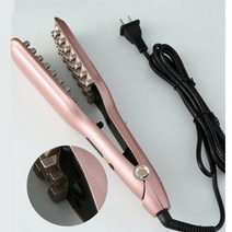 뿌리볼륨 봉고데기 9mm 물결 남성 티타늄 미용실 아이롱기 전문가용 음이온 옥수수 털 컬링 아이론 풍성한, 02 Negative Ion pink_02 EU
