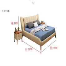 침대 프레임 저상형 더블 15 또는 18 m 도착 단단한 나무 패브릭 부드러운 침실 가구 CE100, 150X200cm