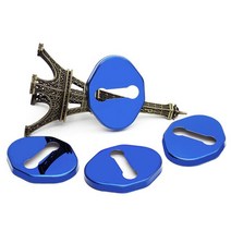 4pcs set Car Door Lock Protective Cover Sticker AccessoriesEmblem Case Fit for Mazda M5 two doors 2, [03] blue