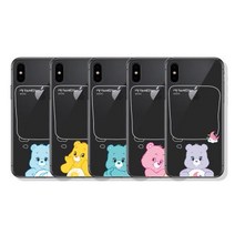 케어베어 페이보릿 클리어케이스 LG시리즈 LG V50:하트송베어페이보릿, 1개