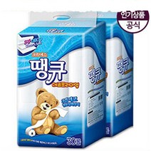 정품 뉴땡큐 3겹 롤 소프트 화장지 휴지 30롤 2팩 [FD977], 1