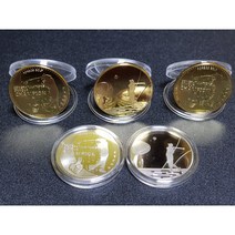 [퍼펙트캐디] 골프볼마커/챔피언 골드 코인마크금속마크 버디나비