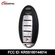 자동차센서 EMORPHO S180144320 인피니티 QX60 패시브 키리스 엔트리 근접 스마트 자동차 원격 키 Fob KR5S, 01 S180144320