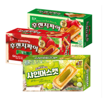 해태 후렌치파이 샤인머스캣 192g+딸기 192g+사과 192g 각1개씩 (총 3개), 1세트