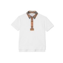 버버리 [BURBERRY] 22FW 키즈 빈티지 체크 카라 티셔츠 8051774