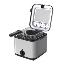 서진이네튀김기 가정용전기튀김기 치킨 핫도그 가마솥 소형 뒤김기 110V 220V 1000W 2.5L 가정용 다기능 전기 프라이어 오일 프렌치 프라이 윙 스낵 머신 가전 감자 튀김, [01] Silver Gray, [02] 220V, [02] EU