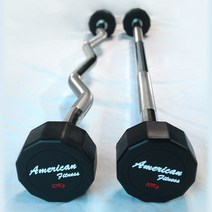 아메리칸 헬스 12각 고정식 바벨 10kg~30kg 일자바 컬바, (일자) 15kg, 1개