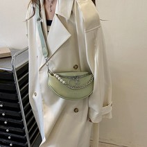 주디앤 여성 캐쳐 진주 체인 슬링백
