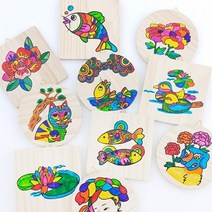 기타 바보사랑[오렌지e몰]나무 민화액자 만들기, 9.동백도