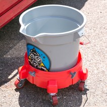 더쎈 세차용 버킷돌리 + 일반 바퀴 레드 셀프세차 세차용품