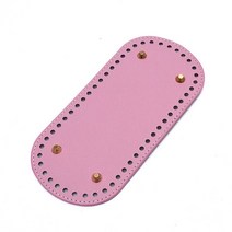 가방밑판 제작 공방 뜨개 diy 니트 가방에 대한 수제 리벳 바닥 22x10cm PU 가죽 내마모성 액세서리 구멍 Diy 가방, [13] 분홍색