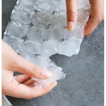 얼음 비닐 트레이 100매 투명 제빙기 얼음버킷 냉동실