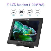 휴대용모니터 포터블모니터 EYOYO-EM08B 8 인치 TFT LCD 컬러 모니터 VGA HDMI 비디오 입력 인터페이스 IP, 한개옵션0