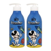 디즈니 미키 유아 올인원 워시 500ml 2개/샴푸 린스