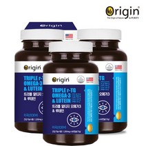 rtg오메가-3 EPA DHA 마리골드꽃추출물 빌베리 오리진 트리플 알티지 오메가-3 루테인 비타민D3 60캡슐 3병