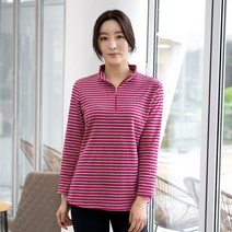 모슬린 엄마옷 기모 지퍼 반폴라 티셔츠 ETP211041 마담 미시옷 중년여성의류 빅사이즈 50대 60대여성옷