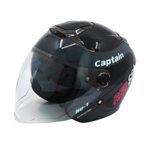 MTM RS-10 오토바이 스쿠터 바이크 실드 포함 더블 렌즈 헬멧 그래픽, 캡틴그레이