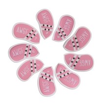 골프공 컬러 로스트볼 Golf Head Covers 9Pcs Iron Sets with Big Number and Magic Tape, 04 Pink