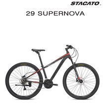 (완조립) 2022 스타카토 슈퍼노바 29인치 21단 유압브레이크 MTB 자전거, 17인치, 크롬레드