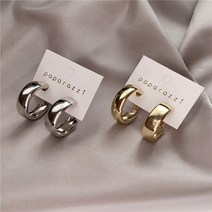 피어싱 LATS 미니멀리스트 대형 원형 기하학 라운드 빅 후프 귀걸이 여성을위한 소녀 웨딩 파티 쥬얼리 2021 Fashion Trendy Earing
