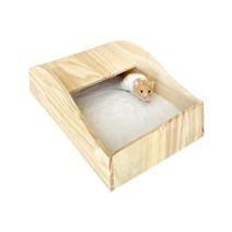 카르노코리아 햄스터 공간활용 대형 우드 모래통 S, 1개