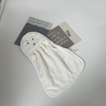 DFMEI 만화 크리 에이 티브 귀여운 주방 수건은 부드러운 흡수성 속건성 손수건을 걸 수 있습니다., 흰 곰