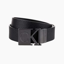 [캘빈클라인 진] [CK ACC] 블랙 양면 35MM 모노그램 컷아웃 버클 양면 벨트 HC
