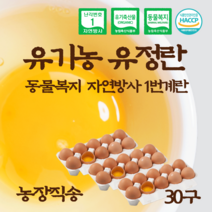 [올계] 유기농 유정란 난각 번호 1번 동물 복지 무항생제 자연방사 계란 달걀 10구 x 3세트 = 30구, 3개