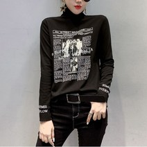 디애이치 윈터이너 프린트 발열 티셔츠