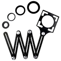 멀티 앵글 측정 눈금자 6 양면 6 접기 목공 드릴링 로케이터 눈금자 벽돌 타일 목재 코너 포지셔닝 도구 앵글 Ru 각도계 분도기, 한개옵션0