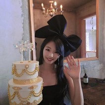 대형 리본 할로윈 머리띠 파티소품 대왕 생일 머리띠, 블랙