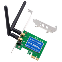 TP-Link 호환 300Mbps 내장형 PCIe WiFi 호환 카드 PCI Express 무선 카드 2.4GHz 2T2R 스탠드 PC용 색상:검정색 무선 프로토콜:802.11a/g, 상품 상세페이지 참조