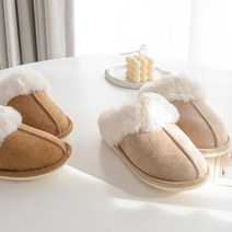 폭신폭신한 구름을 걷는 듯한 포근 스웨이드 기모 퍼 슬리퍼 OP