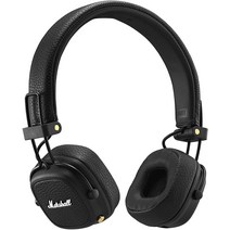 Marshall-MAJOR III 무선 접이식 블루투스 헤드폰 서라운드 3D 딥베이스 스포츠 게임용 비디오 헤드셋 마이크 포함, 검은색