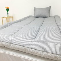 돌침대용 흙침대 위 바닥 두꺼운 매트리스 허리 안아픈 수면 이불 패드 싱글 더블 요 매트, 리프 자몽