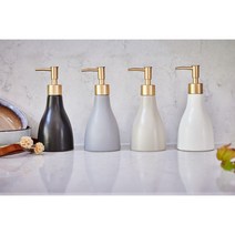 폴리에라드 280ml 호텔 노르딕 욕실 주방 세제통 용기 디스펜서, 베이지