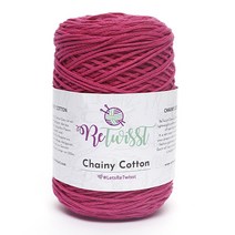 삼남뜨개실 리트위스트 체이니코튼 250g 10+1 면사 면실 혼방실 가방실 사계절실, ReTwisst Chainy Cotton, 24 핫핑크