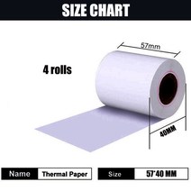 열 영수증 지 57x 40mm 8 olls 금전 등록기 pos 프린터 10m 길이의 모바일 블루투스 fo pape ang amp 주변 미니 프린터