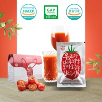 햇또롱 GAP 충남부여 대추방울토마토즙 120ml*30포 1박스 해썹 방울토마토 어린이 기호식품 품질인증, 1개