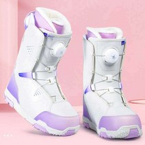 스노우보드 신발 화이트 경량 버클 스키 보드 여성, 37사이즈 / 빅 화이트 2041