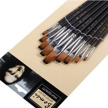 페인트붓 페인트 브러시 세트 수채화 오일 아크릴 펜용 페인팅 브러시 미술 용품 9 개세트, 3.Flat Tipped Brushes